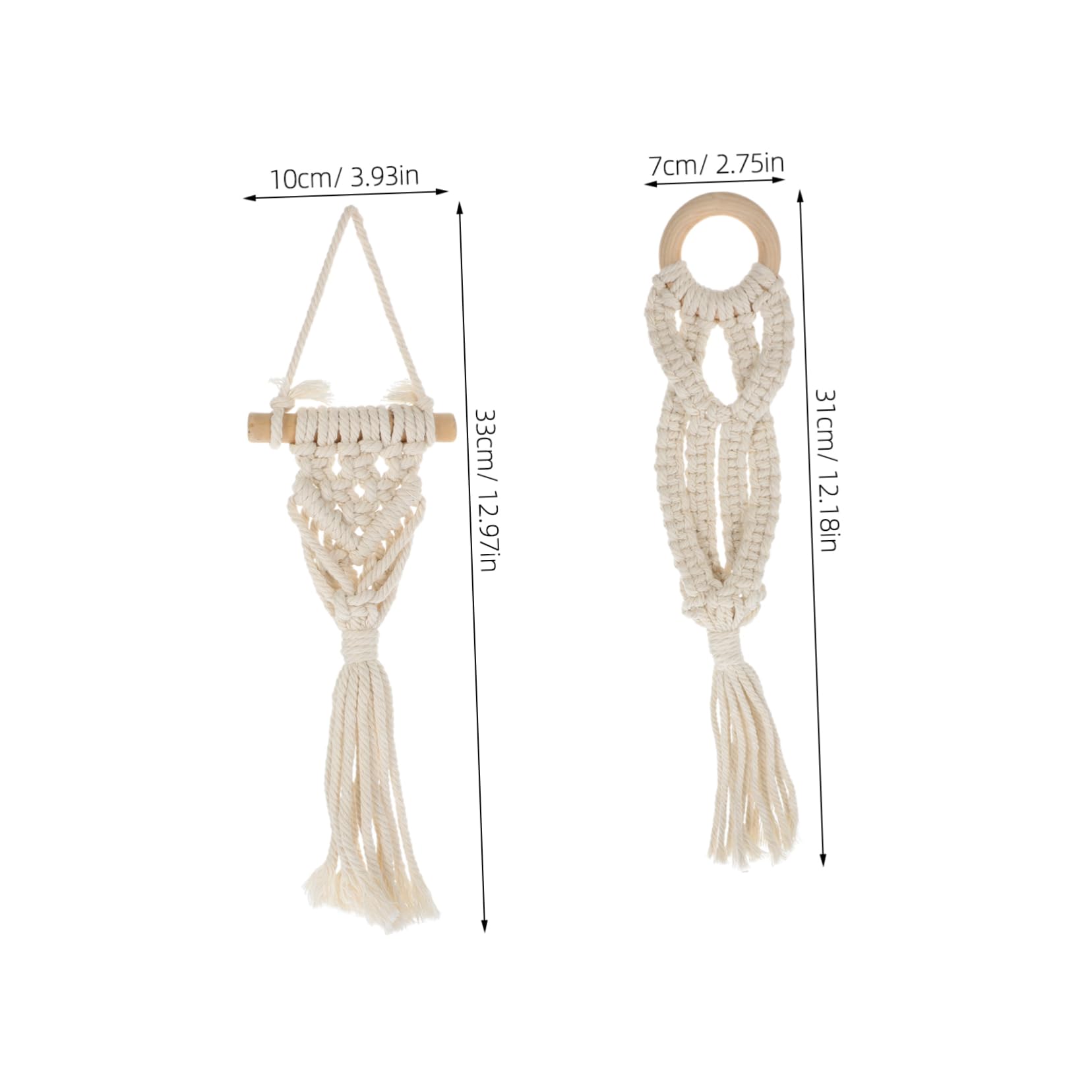 YARNOW 8pezzi Macrame Plant Hanger Naturale Per Fioriere Sospese Decorazione Da Ed Esterno Per e