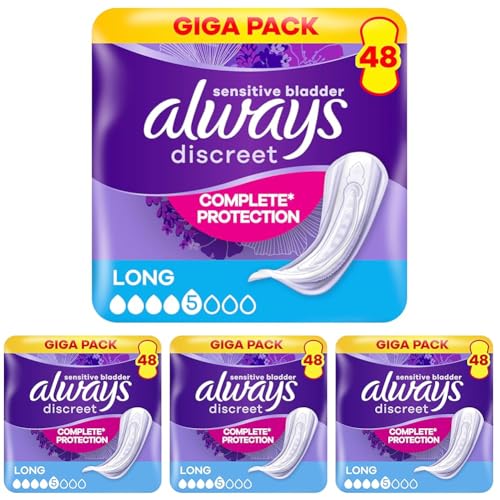 Serviettes fuites urinaires longue durée et serviette absorbante femme Always