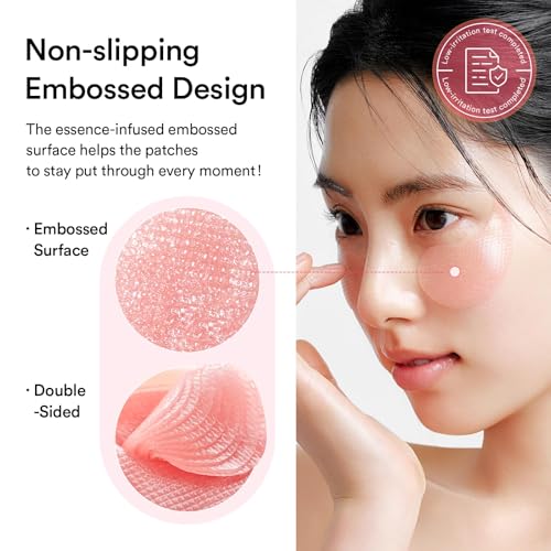 abib pdrn retinal eye patch hydrogel masks for dark circles puffiness fine lines 60 patches 84g with niacinamide k-beauty skincare