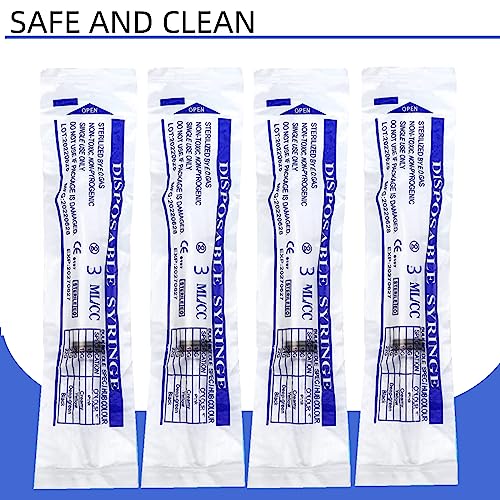 Exlavges ELG-Z2211721697 100 Pack Disposable 3Ml/Cc Lab Syringes With 23Ga 1 Inch Needle Luer Lock thumb #4