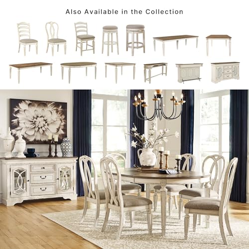 Signature Design by Ashley Extendable Round to Oval Dining Table, White - image 8