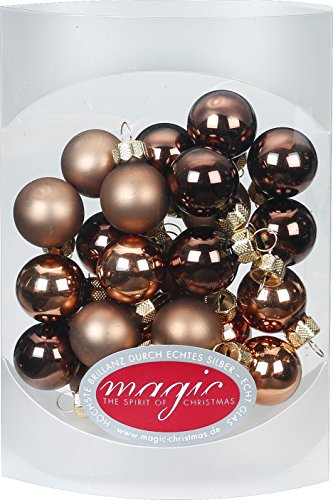 MAGIC 25 STK. Weihnachtskugel 2cm Glas Weihnachtsschmuck...