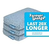 TEMPERATURE-SENSITIVE DESIGN: Forever Sponge adjusts to your needs—firm in cold water for tough scrubbing, soft in warm water for gentle cleaning. Perfect for every mess! SAFE FOR MULTIPLE SURFACES: Designed to clean without scratching, it works on d...