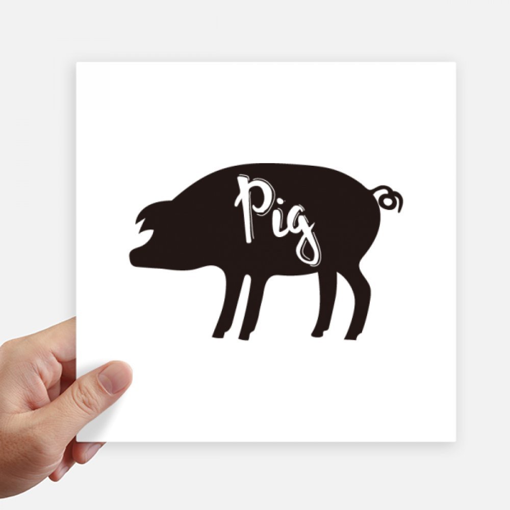 Sticker cochon noir pour masquer les rayures de valise et décorer une moto 4Pcs