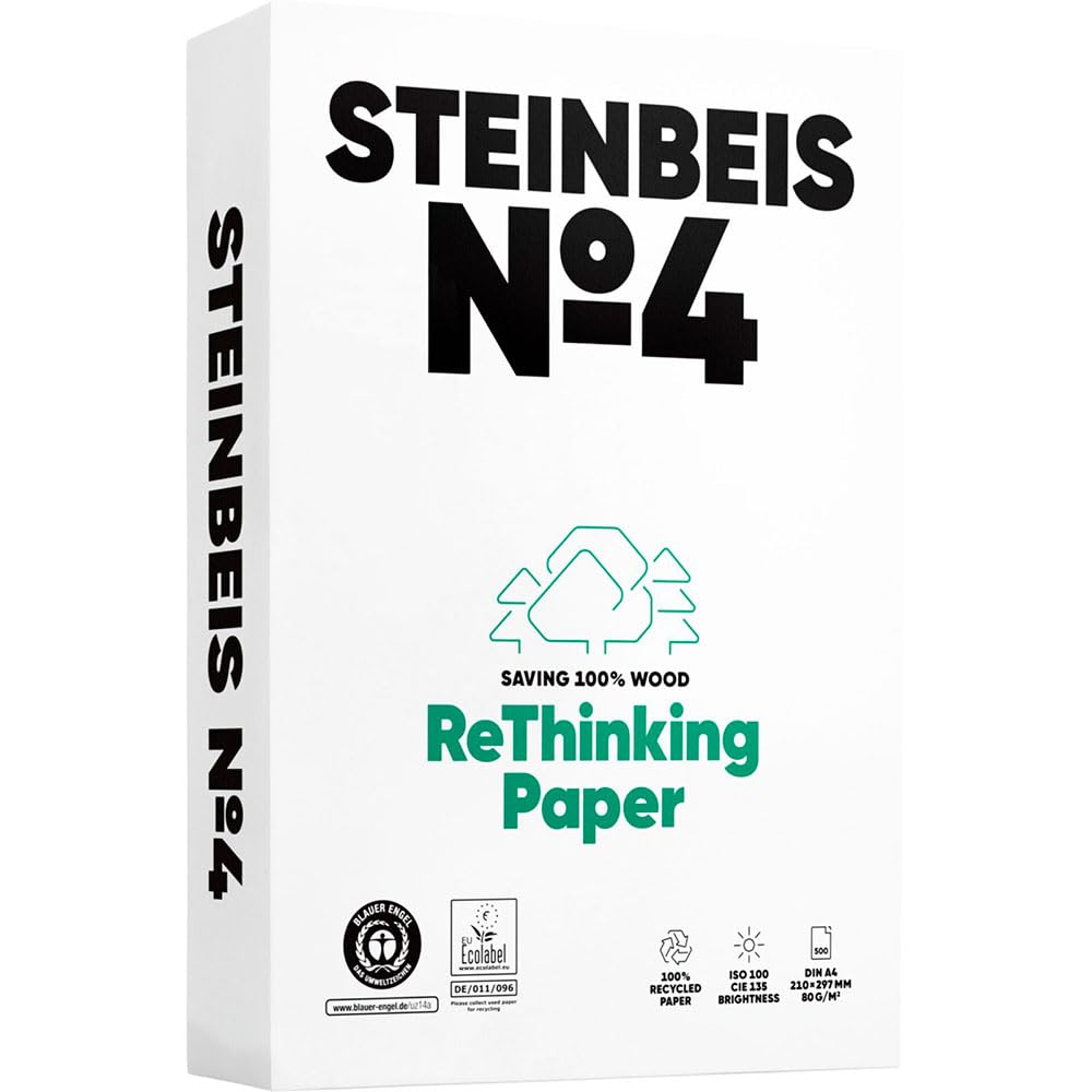 Steinbeis Evolution White 500 Sheets A3 100% Recycled Chlorine Free Bleached Ref 4