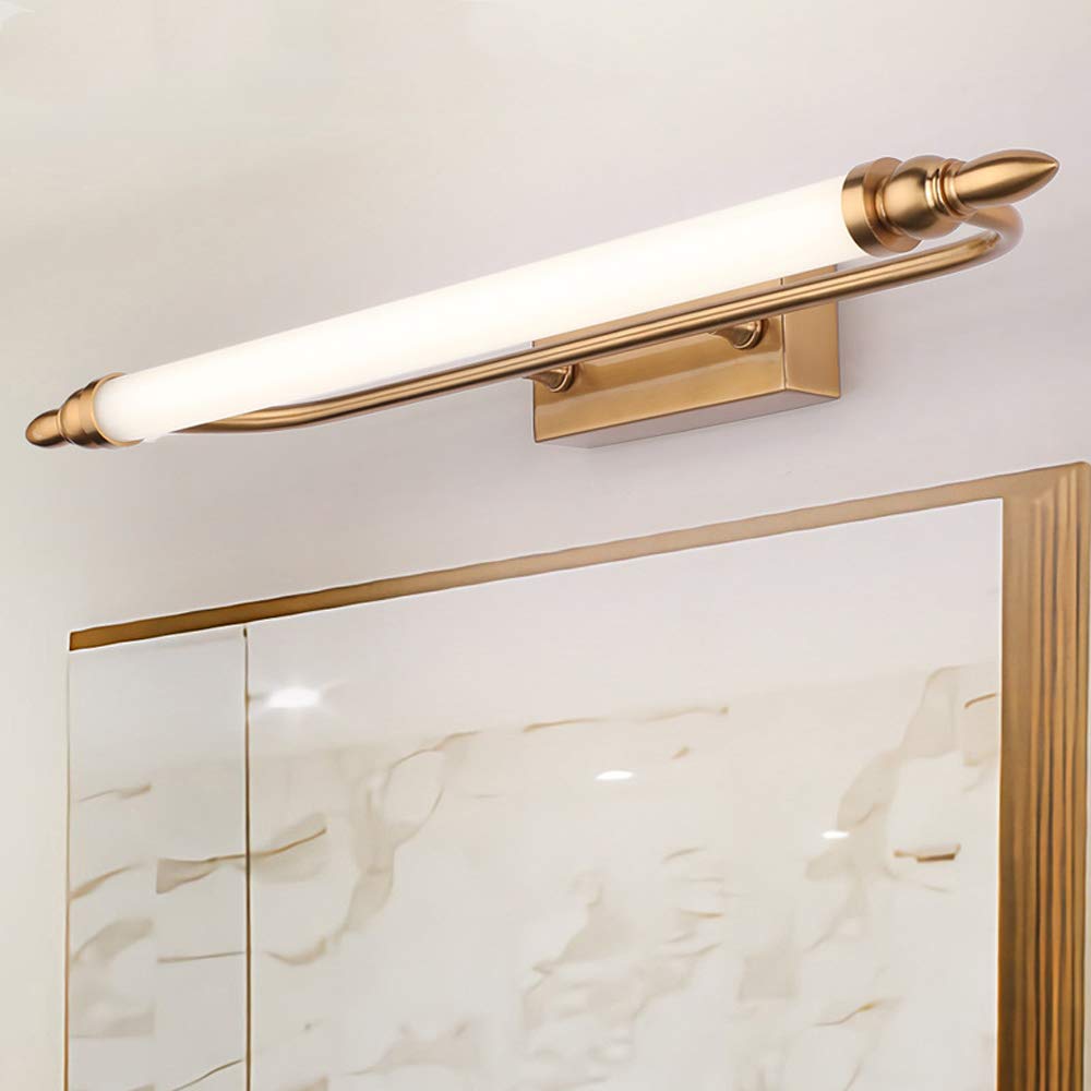 Éclairage avant miroir LED, lampes miroir bain, lumières miroir courtoisie vintage, applique murale laiton ultra lumineuse pour éclairage avant miroir salle bain, peinture murale, coiffeuse, blanc