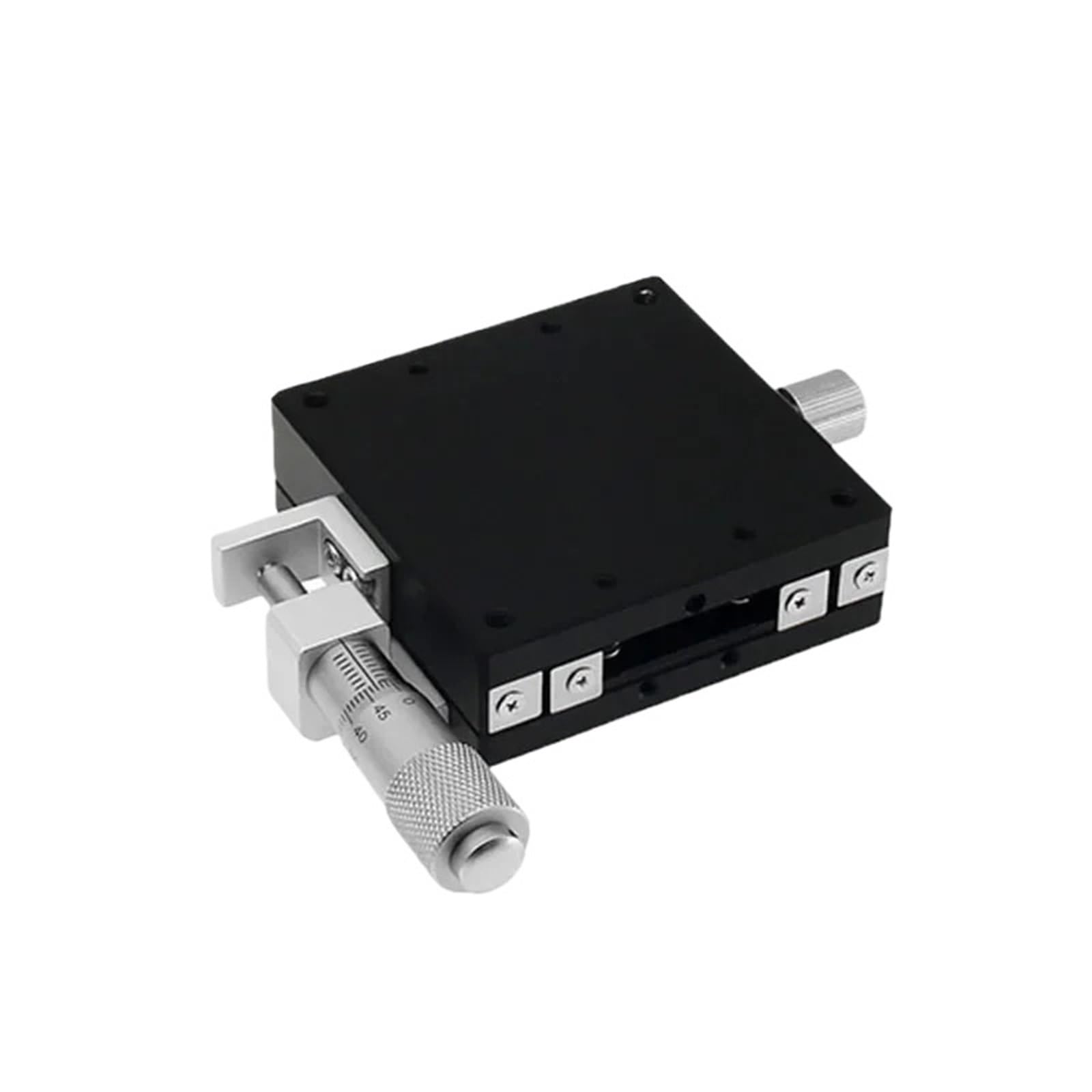 WNVXJGNSO Trimming Guide Rail Micrometer Optical Table Displacement Platform X/XY/XYZ Axis Manual Sliding Table Precision Knob Table(X-axis Left,40x40mm Table)