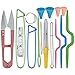 WHATWEARS Knitting Accessory Kit Supply Set Basic Tools + Case Lots Pcs