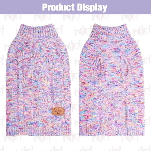 Image of BEAUTYZOO Dog Sweaters for Large Dogs, Knit Clothes with Harness Hole