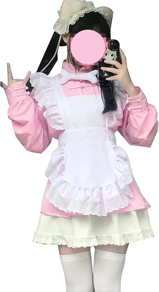 【コスプレ衣装】マカロンメイドカラー：コットンキャンディピンク コスプレ衣装】マカロンメイドカラー：コットンキャンディピンク