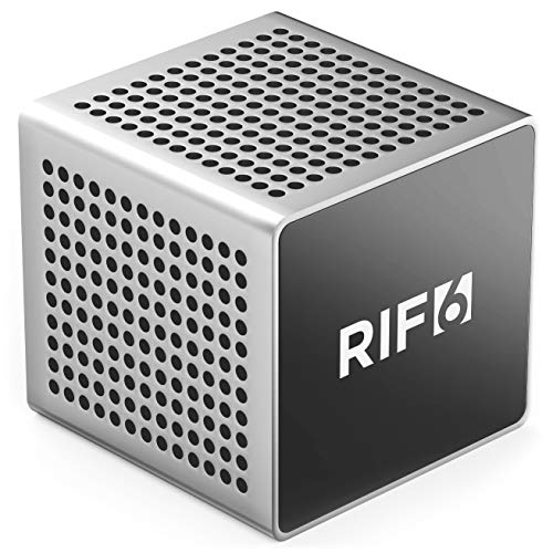 RIF6 Sound Cube Small Bluetooth Rechargeable Portable Speaker - 12 Hour Playtime, Full