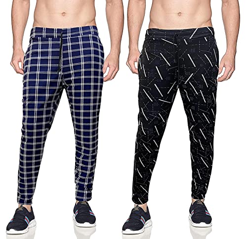 Image of AVOLT Men Slim Fit Lycra Blend Track Pants