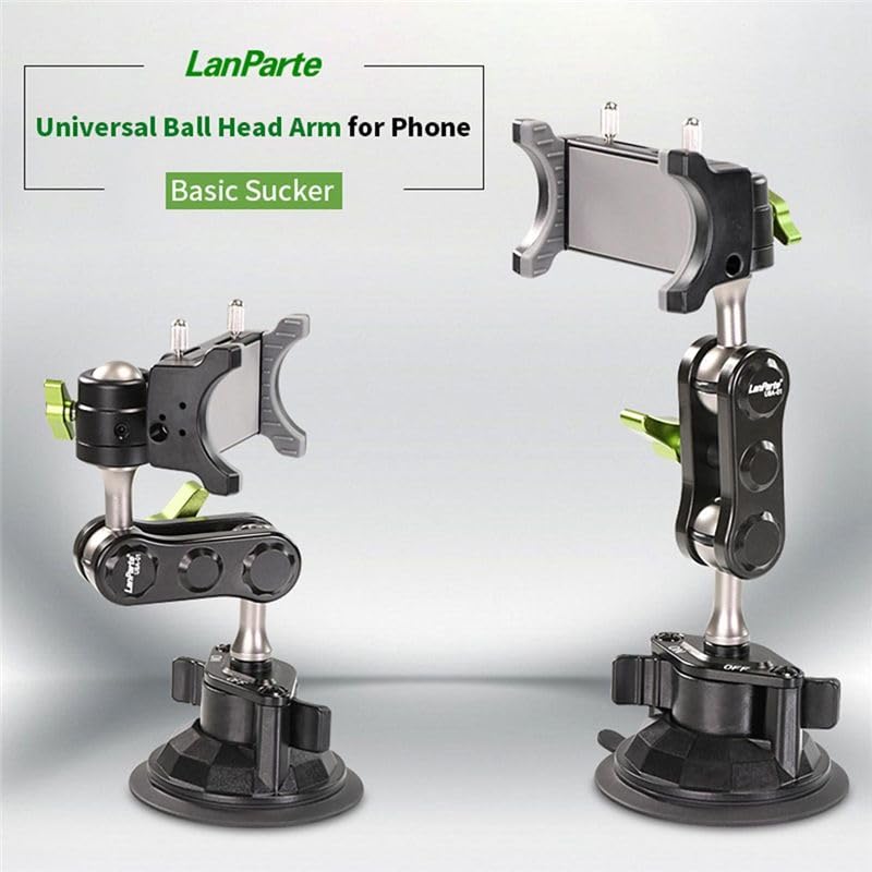 LanParte - Soporte para teléfono para coche, estabilizador para selfie, soporte giratorio de 360°