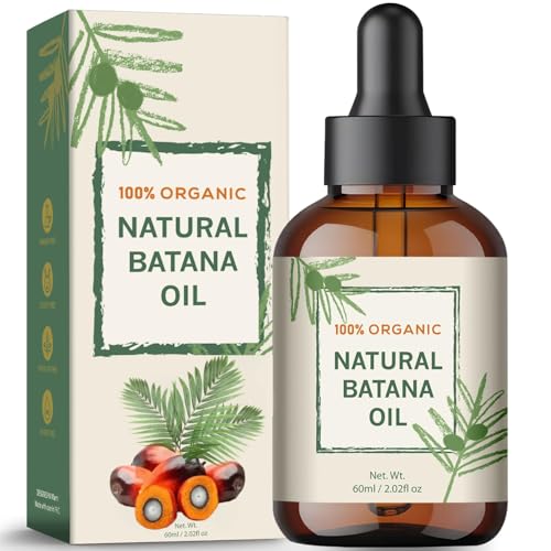 Batana Oil for Hair Growth – Dr Sebi Honduran Hair Oil for Thicker, Stronger Hair, Repairs Split Ends & Dry Scalp, Supports Hair Regrowth for Men & Women, Natural Hair Moisturizer (2.02 fl oz)