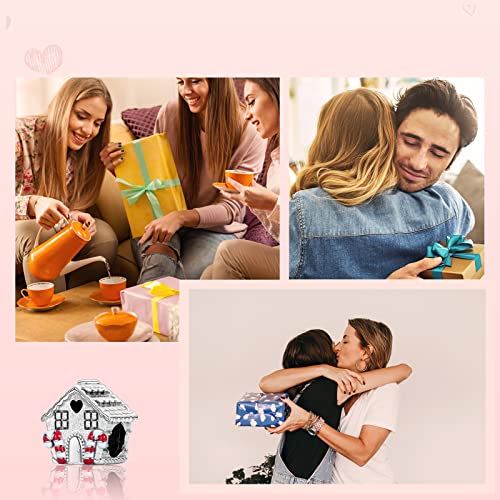 Mitsoku 925 Sterling Silver Charms For Bracelets Necklaces Gingerbread House Dangle Pendants Beads, Charms Jewelry Gift For Women Girls #TOP5