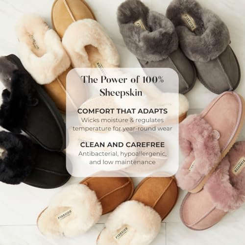 Image of Fireside by Dearfoams womens Sydney Genuine Shearling Scuff