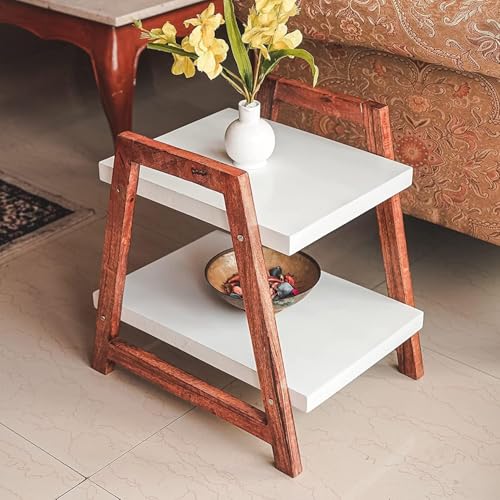 Image of VASIL MART Wooden End Table for Living Room, Sofa Side Table for Drawing Room, Bedroom, Office Balcany etc.