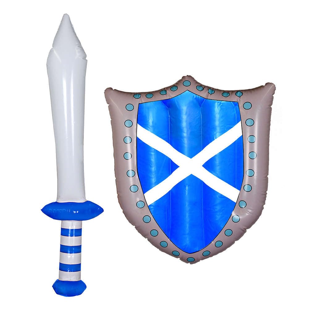 Inflatable Scotland Scottish Sword and Shield - Scotland Scottish Fancy Dress Accessory for Parties, Sports Events, Stag Nights, Festivals & National Celebrations