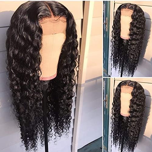 Helene Curly Wigs Glueless Lace Front Wigs Long Narural Curly High Density Synthetic Lace Wigs For Women With Baby Hair…