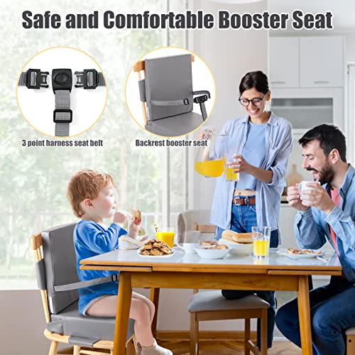Toddler Booster Seat for Dining Table, 3 Point Harness Booster Seat for