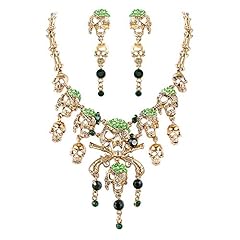 Green Antique Gold-Tone