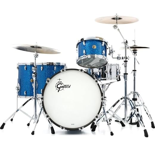 Gretsch Drums USA Custom GRKT-R4246 4-piece Shell Pack - Blue Glass (Nitron)
