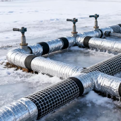 Mousse d'isolation de conduite d'eau à protection hivernale adhésive renforcée
