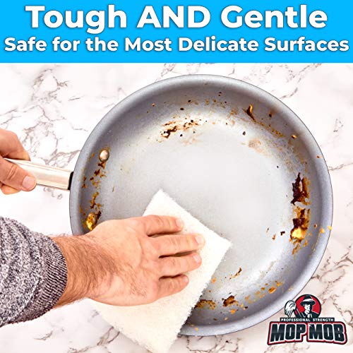 Non-Scratch, Super Long-Lasting Scrubbing Pad 5 Pk, 10X4.5In. Best Reusable Multipurpose Scouring Sponge For Home Surfaces. Perfect Pro Grade Multi-Surface Scrubber Pads For Light-Duty Indoor Cleaning #TOP2