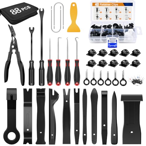 Image of GOOACC 88Pcs Trim Removal Tool Auto Push Pin Bumper Retainer Clip Set