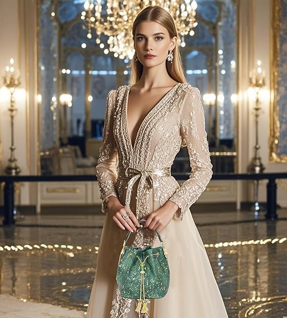 Image of Sweetovo Bling Crystal Rhinestone Purse for Women Sparkly Clutch Handbag Crossbody Bag for Evening Wedding Party Prom