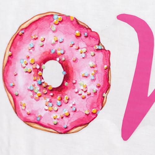 Vinilo decorativo donas 25x26 pulg rosa miniatura 6