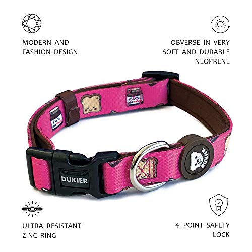 DUKIER - Dog Collar, Adjustable and Adjustable Dog Collar, Neoprene Pet Accessory, Sturdy, Dogtella Design, Size M - Image 3
