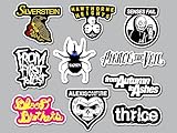Screamo/Emo Sticker Pack (10 Stickers) Set 1 Post Hardcore Metalcore Alternative Indie pop Melodic Heavy Rock...