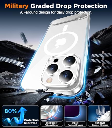 Image of Magnetic Compatible with iPhone 13 Pro Case, [Built-in Invisible Kickstand][Compatible with MagSafe] [Military Grade Shockproof] Slim Thin Phone Case for iPhone 13 Pro 6.1 inch