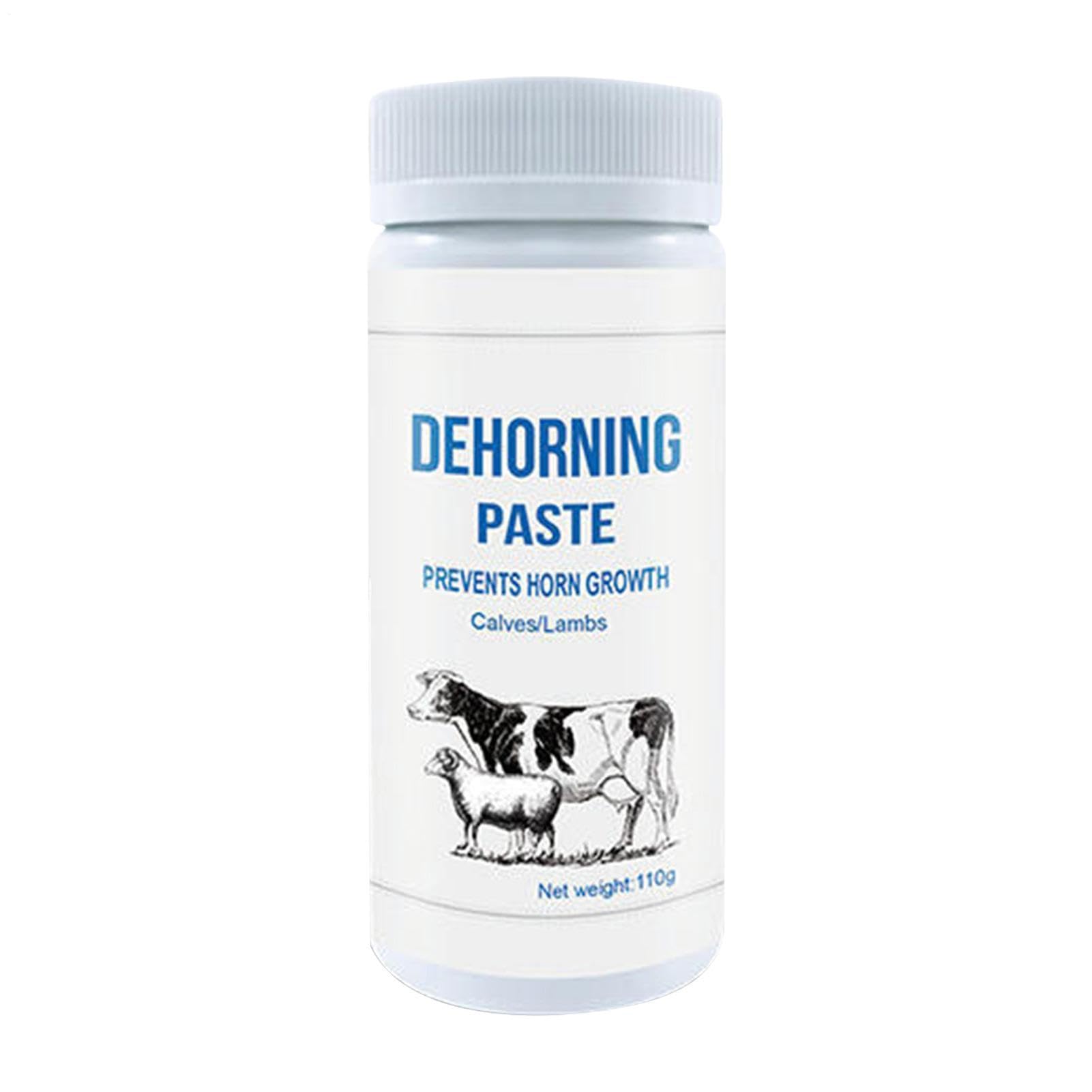 Dehorning Paste - Horse Dewormer | Horse Wormer Paste | Natural Dehorning Tool For Cattle | Grooming & Remedy Supplies, Safe & Effective For Sheep And Other Farm Animals - 110g/bottle