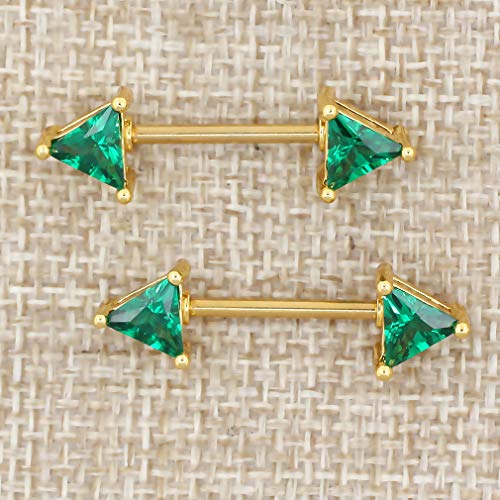 Excepro Nipplerings Barbell 316L Surgical SS Black CZ Nipple barbell Shiny Nipple Piercing Fairyland3