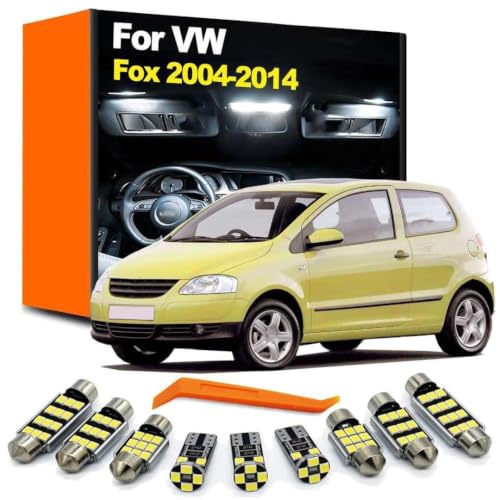 Kit de luces LED interiores para VW Fox MK1 (2004-2014) con 9 lámparas de techo y maletero