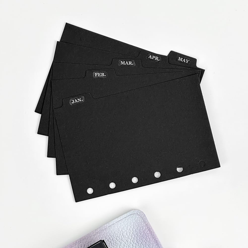 Set Accessori Per Notebook A5 - 160 Fogli Ricambi, 5 Divisori, 4 Tasche Con Cerniera E Righello Da 20 Cm