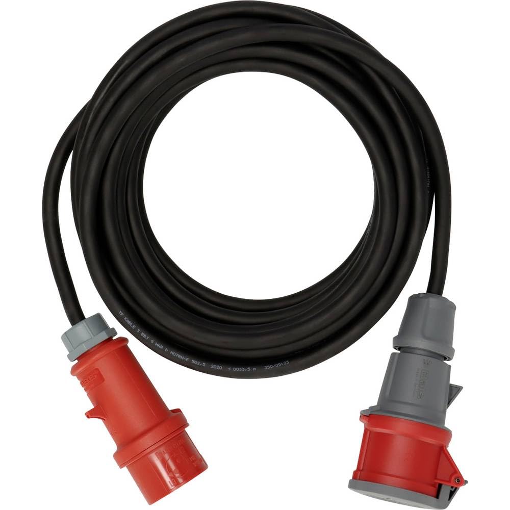 Brennenstuhl Professional CEE Verlängerungskabel mit Phasenwender IP44 10m | H07RN-F 5G2,5, 5-polig mit CEE Phasenwender und Kupplung, für den Außenbereich IP44, Made in Germany, schwarz