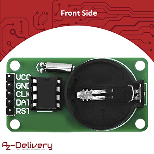 AZDelivery 5 x DS1302 Serial Real Time Clock RTC compatible with Arduino Including E-Book!, 5x DS1302 - Image 2