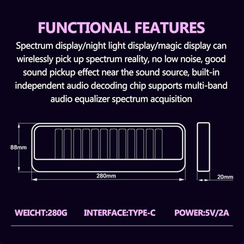 Lámpara de espectro de captación de sonido con luces LED y 7 modos 4