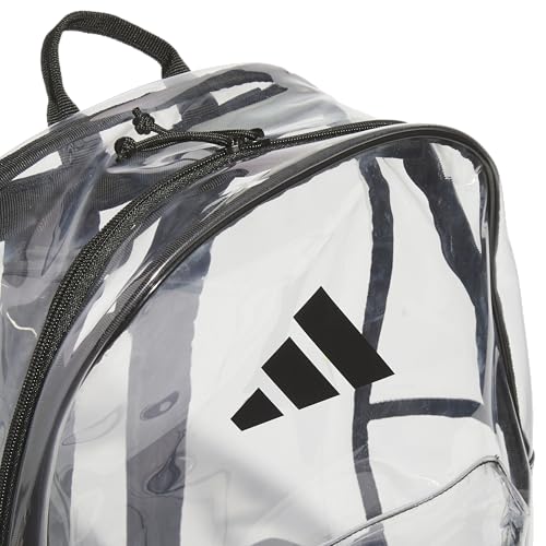 adidas 2 Backpack (26L) See-Through Transparent Bag for Festivals and Concerts, Clear/Black, One Size4