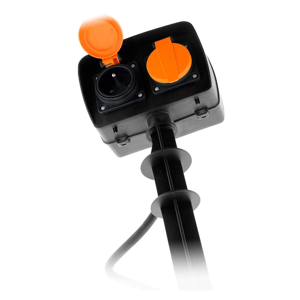 Zenitech -Pole 2 gniazda 2P+T kabel H07RN-F 3G1,5mm² IP44 + programista - Zenitech