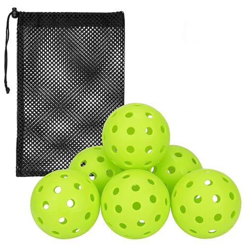LearnLyrics Bolas Agujeros para Exteriores,Bolas Fluorescentes para Exteriores, Bolas con Orificios de 40 Agujeros Bola de pepinillo de Alto Rebote de 74 mm, Accesorios Deportivos Fluorescentes con