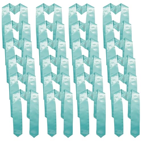 Image of GraduationMall 24 Pieces 72 Inch Plain Graduation Stole Bulk Sublimation Blank Honor Graduation Sash Unisex Adult