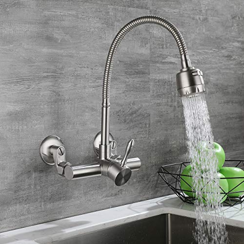 SJQKA-grifo-Cocina-ParedMaterial-De-Acero-Inoxidable-304-De-Grado-AlimenticioGrifo-De-Cocina-Montaje-En-Pared-Con-Giratorio-360Fria-Distancia-De-63-24cm-Entre-Dos-Orificios