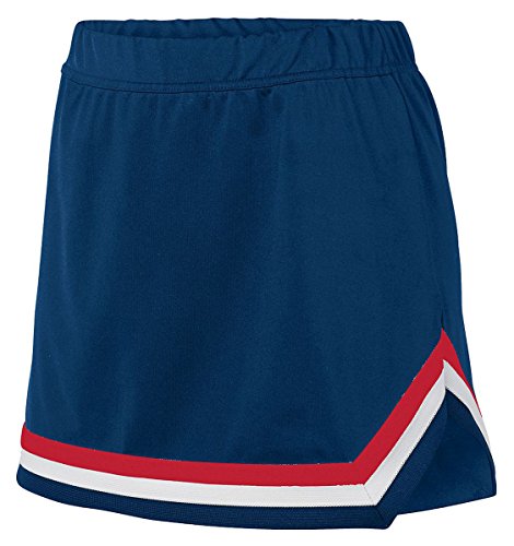 Augusta Sportswear Girls Pike Skirt L Navy/Red/White