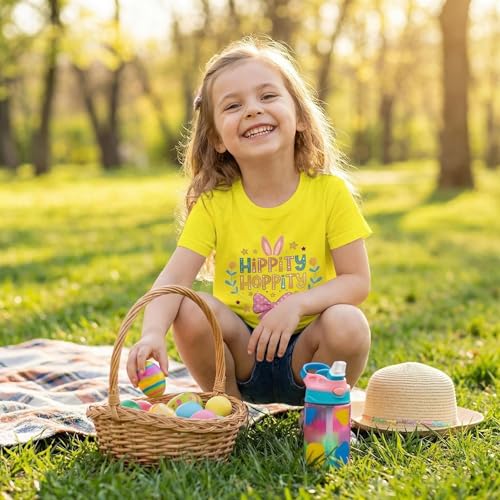 Image of Easter Shirts for Girls Kids Easter Gift Bunny T-Shirt Clothing 3-12 Years