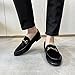 LCQL Men's Suede Loafer Shoes Penny Velvet Leather Fashion Slipper Casual Slip On Loafers Shoes Size 11.5 Black