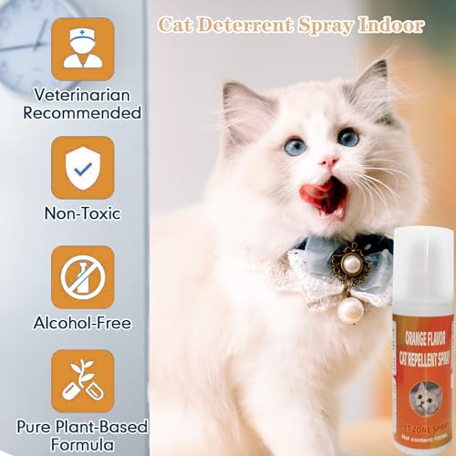 Pizulkao Cat Deterrent Spray, Cat Repellent Spray Indoor, Cat Urination Deterrent Keep Cats Away, Cat Scratch Deterrent Training Aid For Furniture thumb #2
